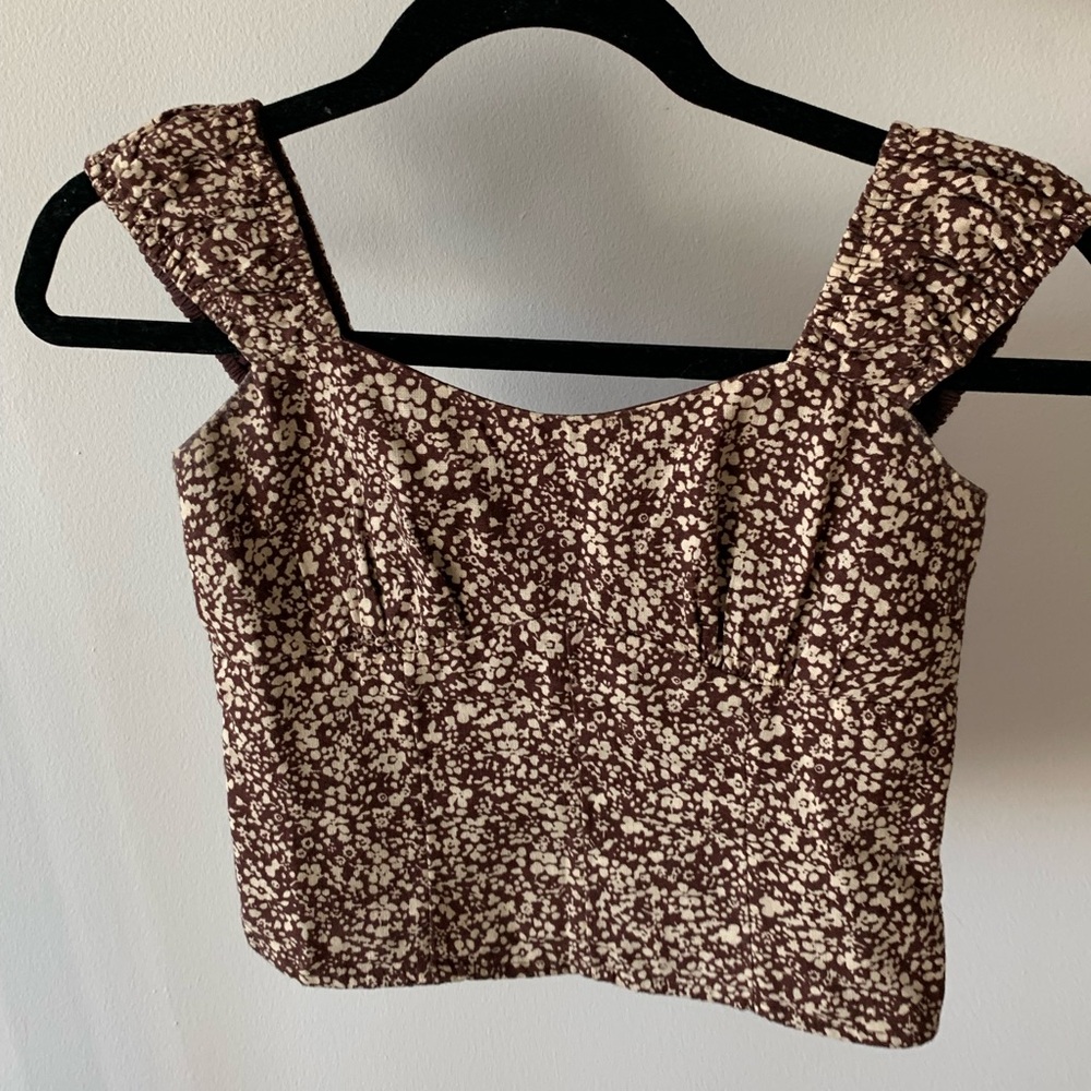 Abercrombie Brown Floral Top